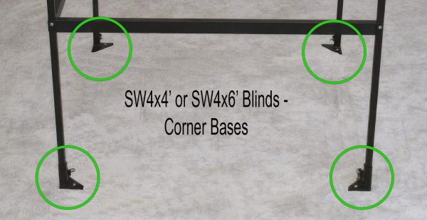 Blind Replacement Corner Bases - Set of 4