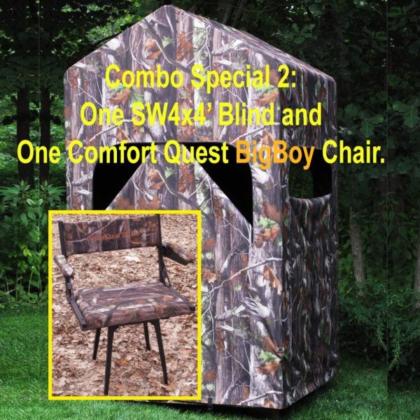 Combo 2 - 4x4' Blind plus 1 BigBoy Chair