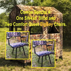 Combo 4 - 4x6' Blind plus 2 BigBoy Chairs